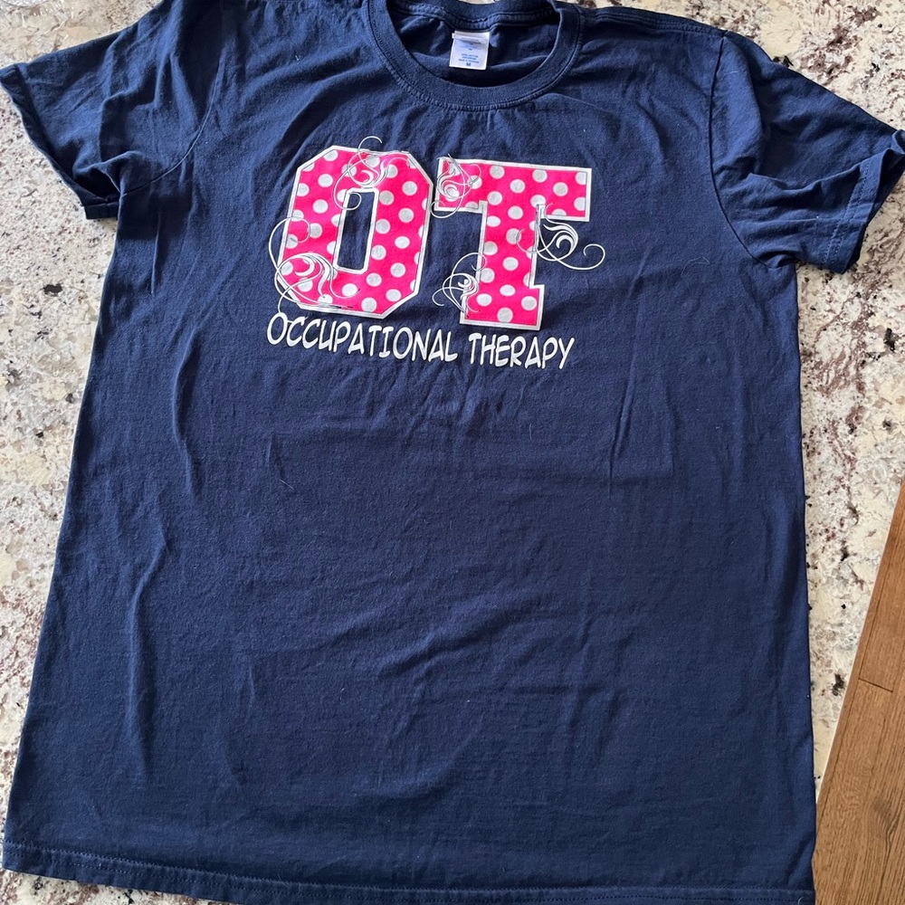 Gildan Blue Pink Short Sleeve Tee